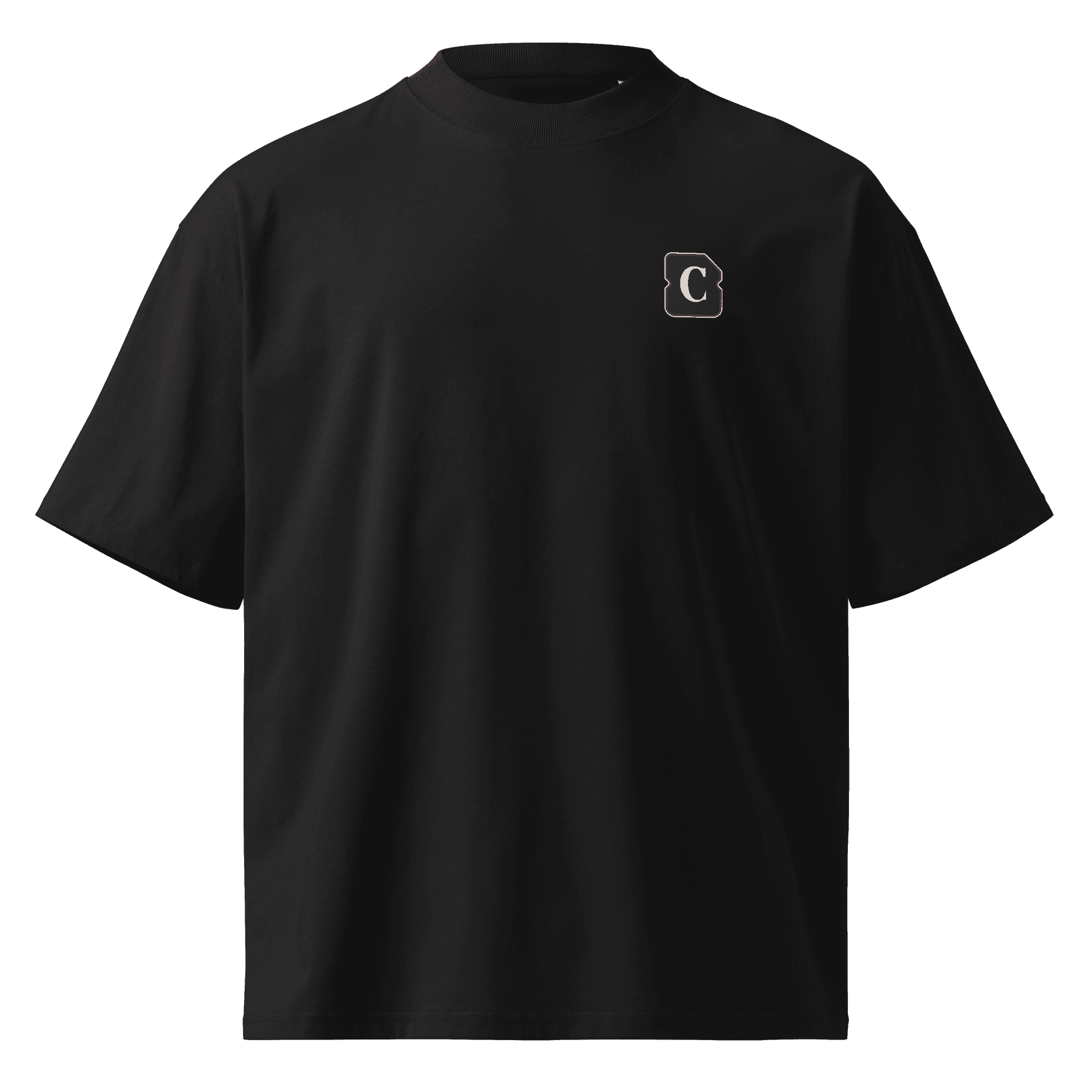 Campagne Tab Tee Black, front product view