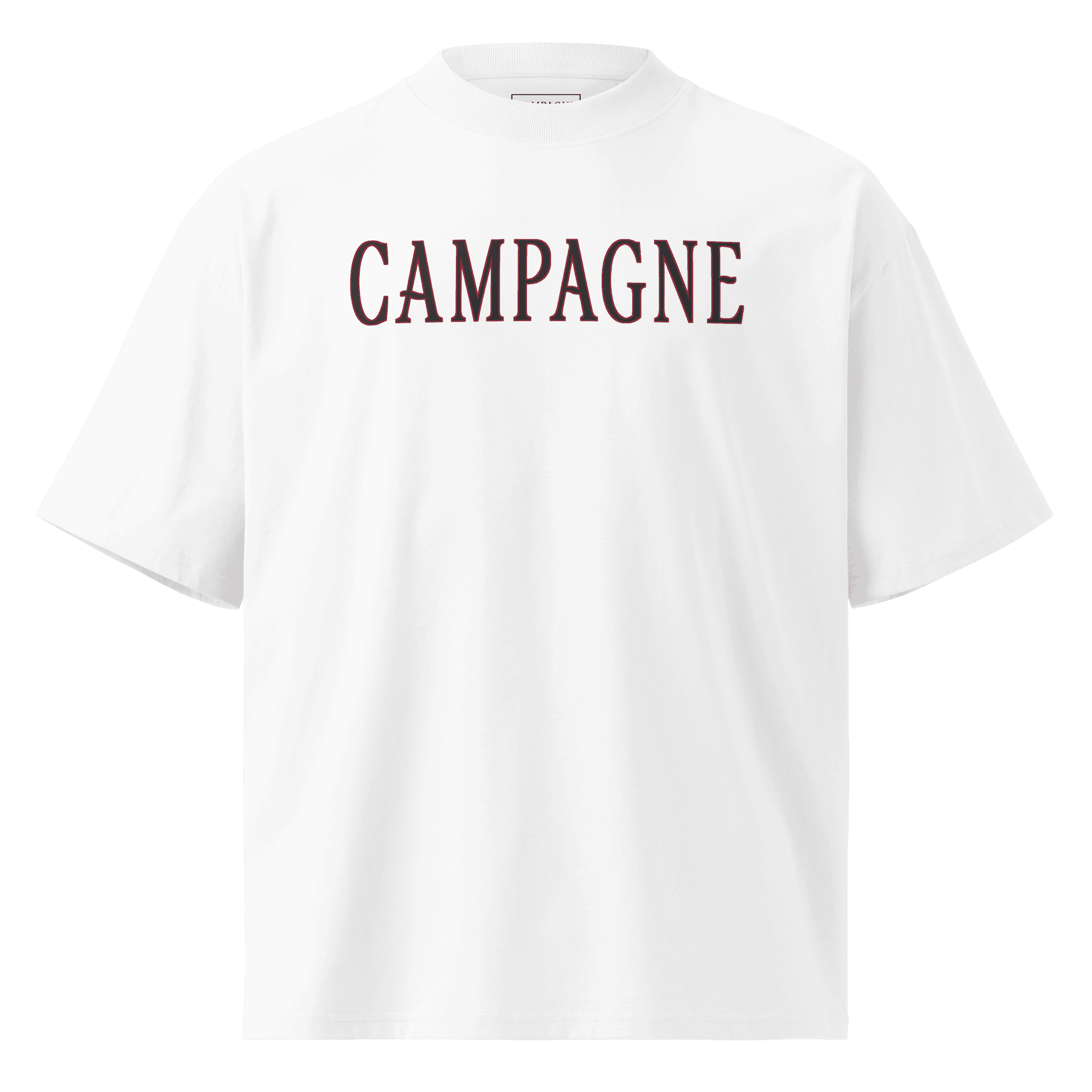 Campagne Wordmark Tee White, front product view